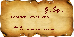 Goszman Szvetlana névjegykártya